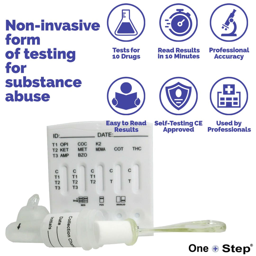One Step 10 Drug Saliva Test