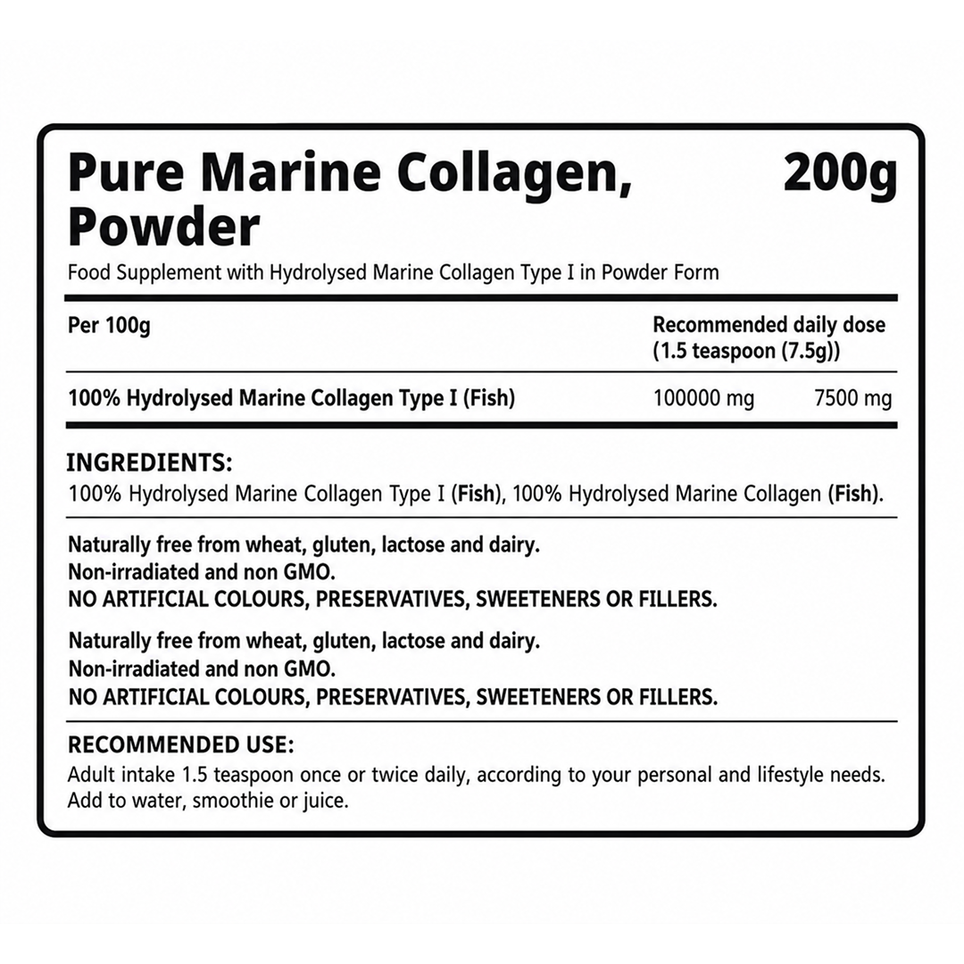 Pure Marine Collagen, Powder - 200 grams