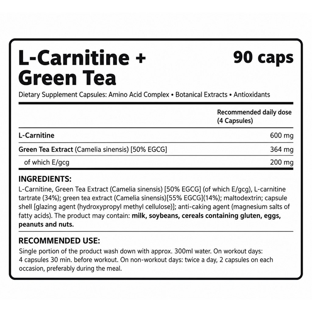 L-Carnitine + Green Tea - 90 caps