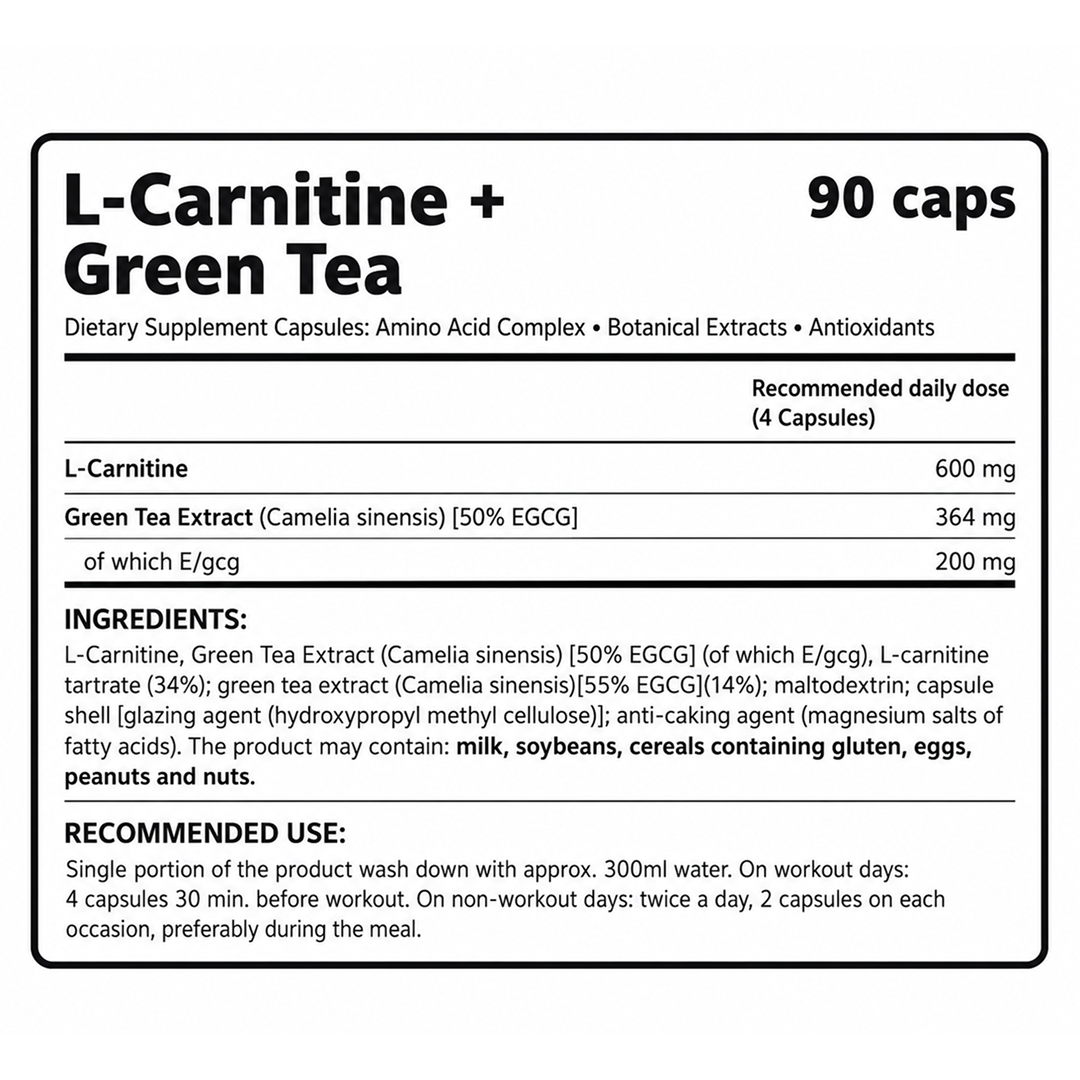L-Carnitine + Green Tea - 90 caps