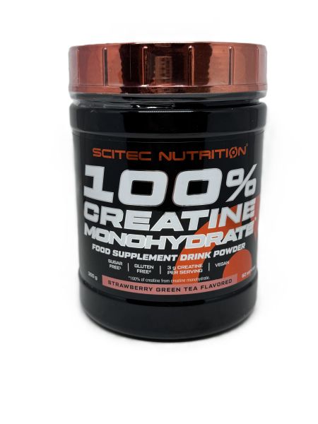 100% Creatine Monohydrate, Strawberry Green Tea - 300 grams