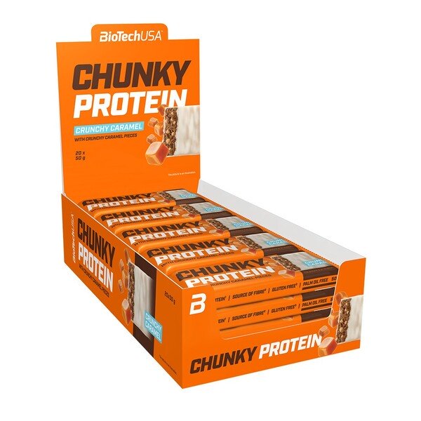 Chunky Protein Bar, Crunchy Caramel - 20 x 50g